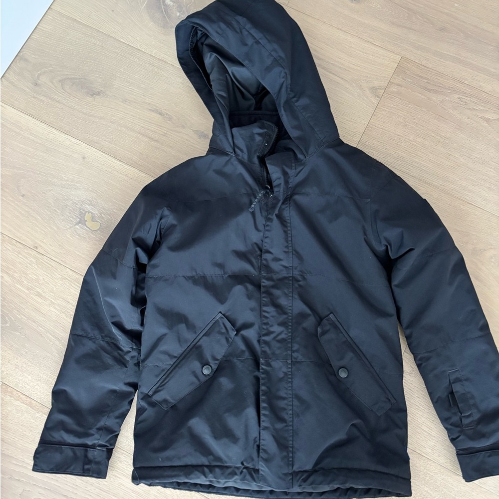 Black Hooded Winter Jacket